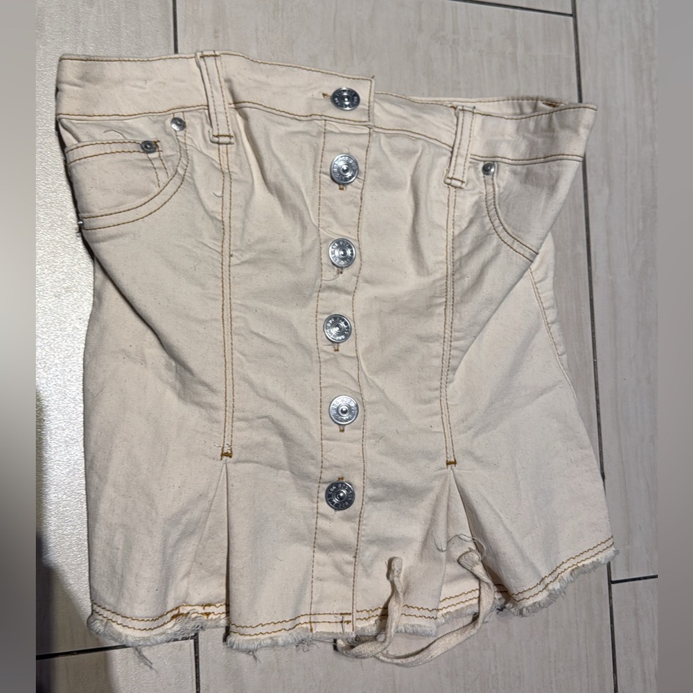 BDG white corset top